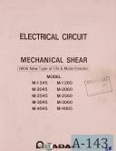Amada M Series Shear, Electric Circuits Programming and Parts Lists Manual